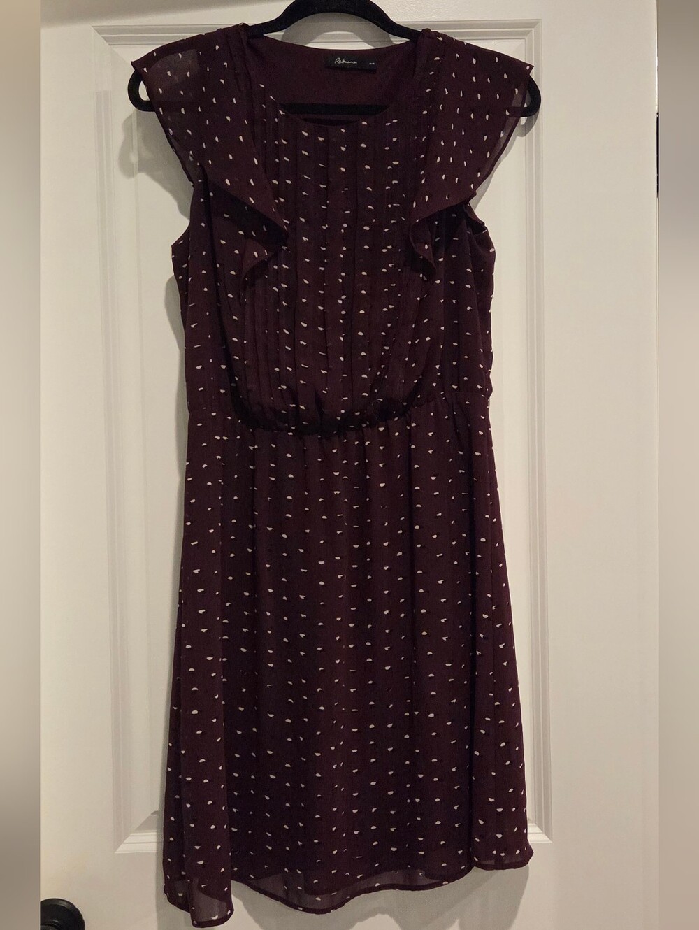Reitmans Burgundy Printed Sleeveless Midi Dress